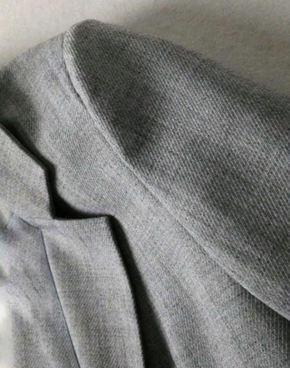 Nora Grey Single Button Blazer Striped Cuff Work Mensa