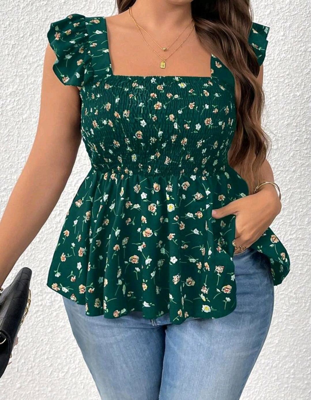 Square Neck Flutter Top Mensa