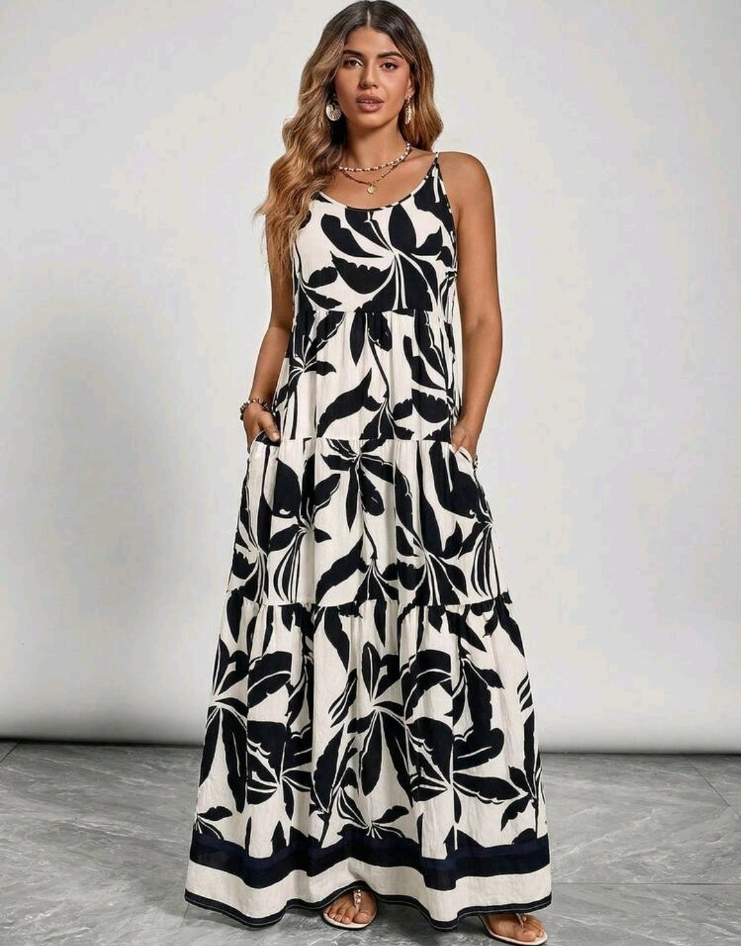 Lily Floral Tiered Maxi Dress Summer Mensa
