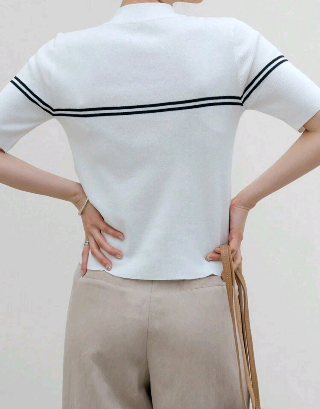 Mira Mock Neck Half Zip Knit Top Mensa