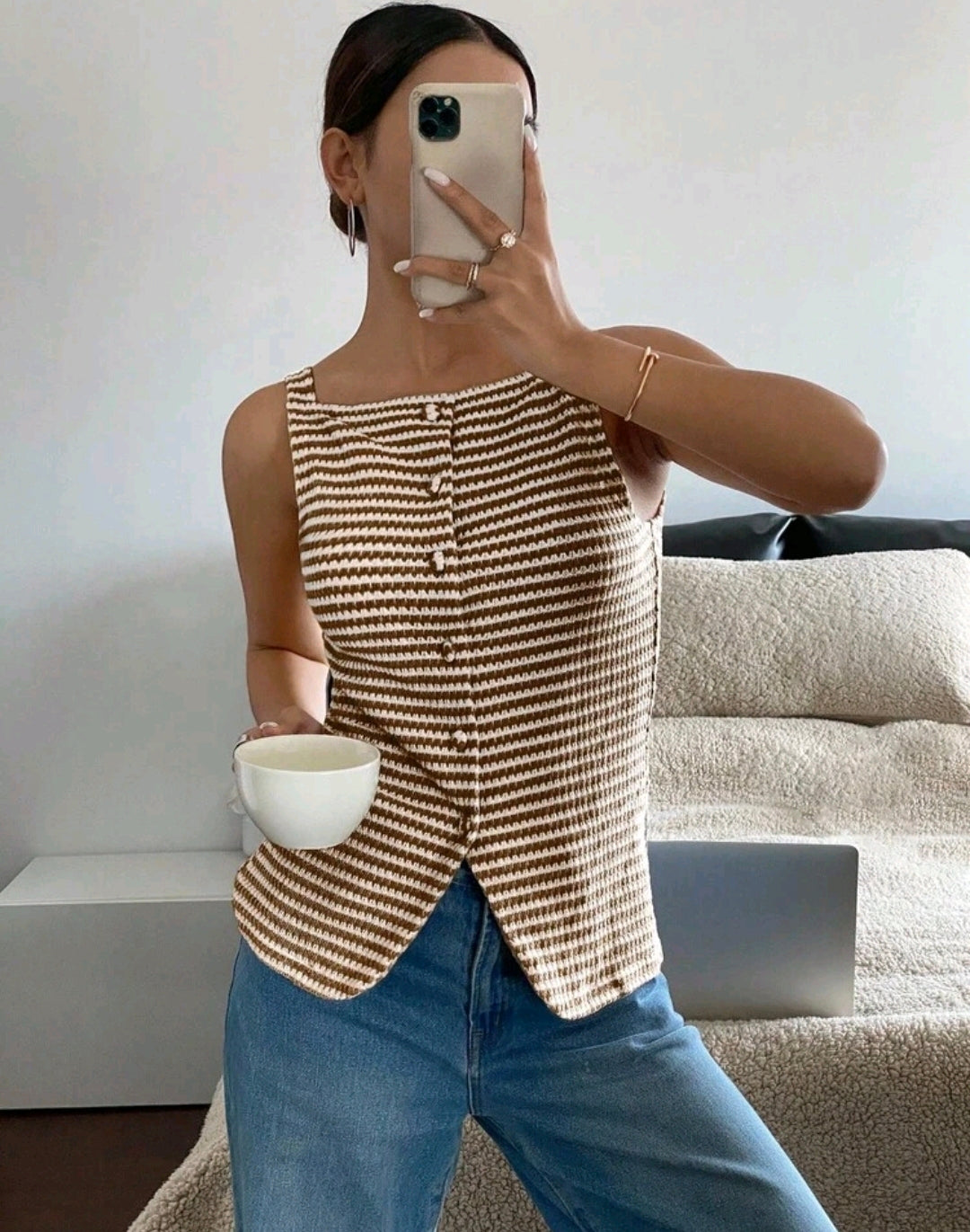 Striped Peplum Knit Mensa