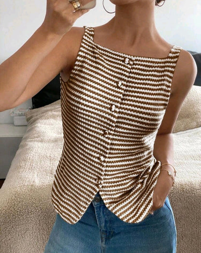 Striped Peplum Knit Mensa