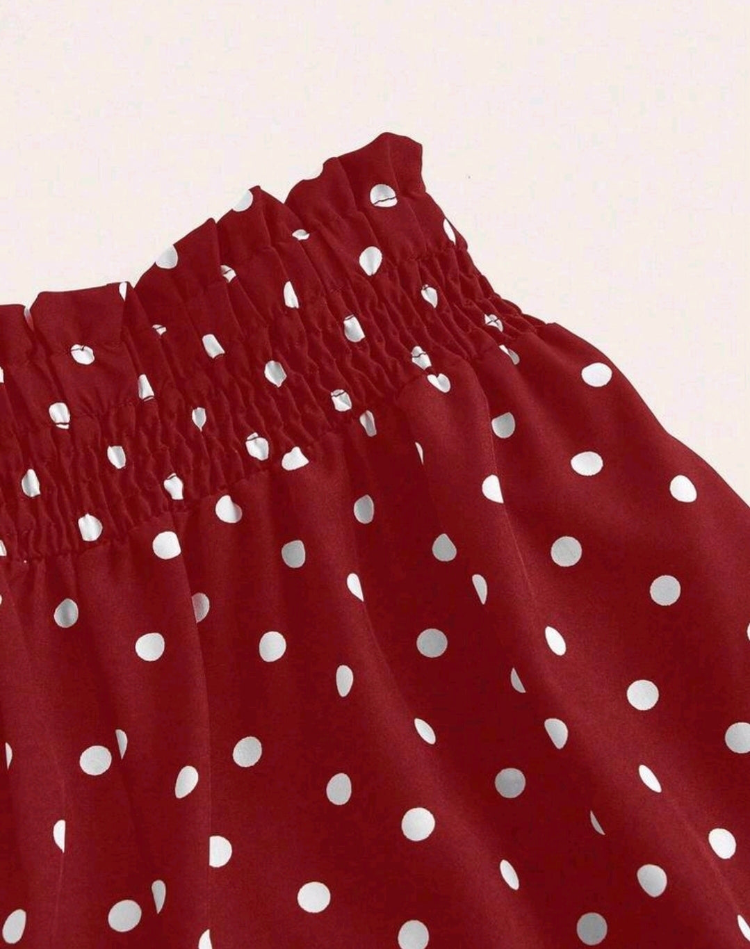 Polka Dot Smocked Wide Leg Pants Summer Mensa