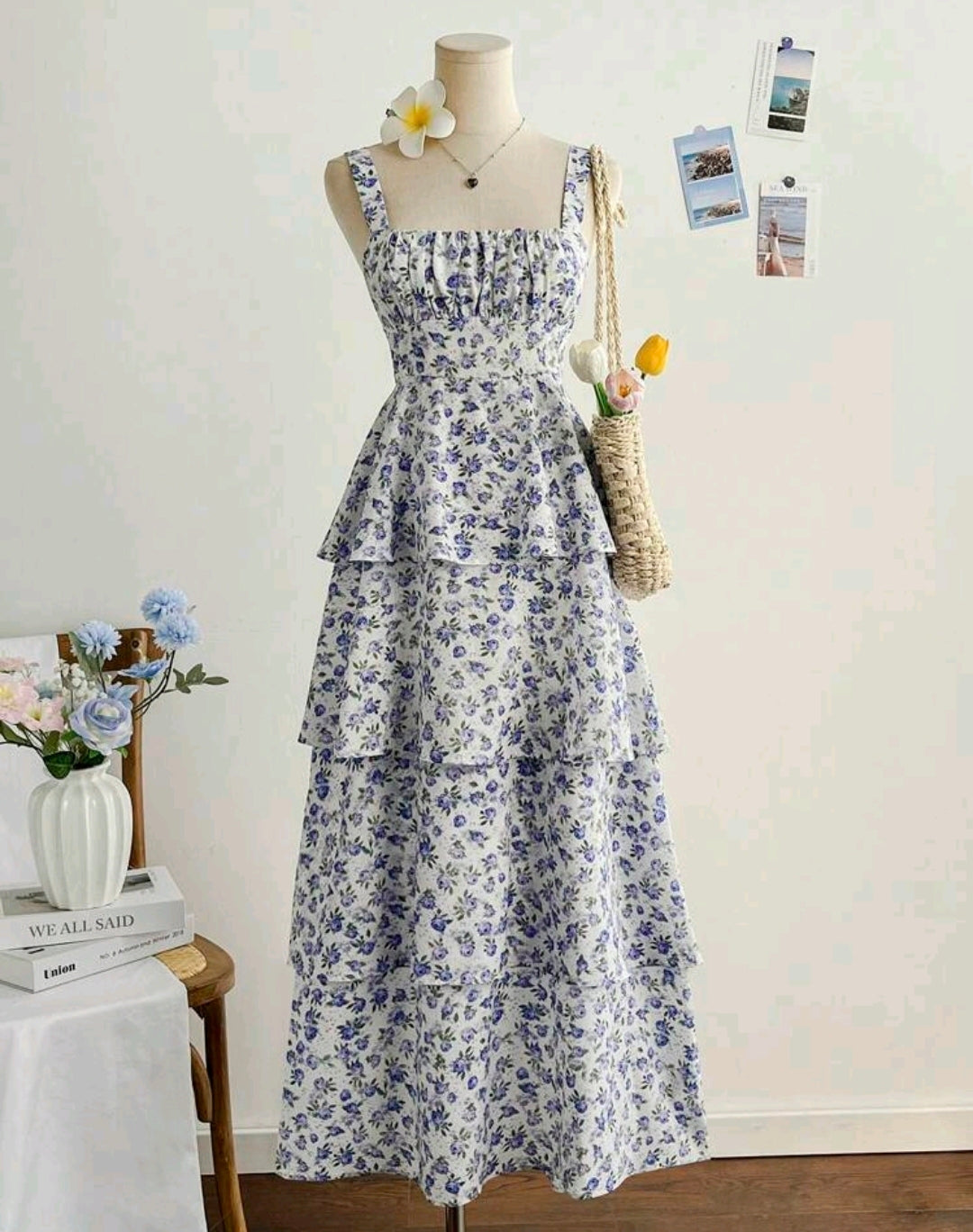 Square Neck Summer Maxi Dress Mensa