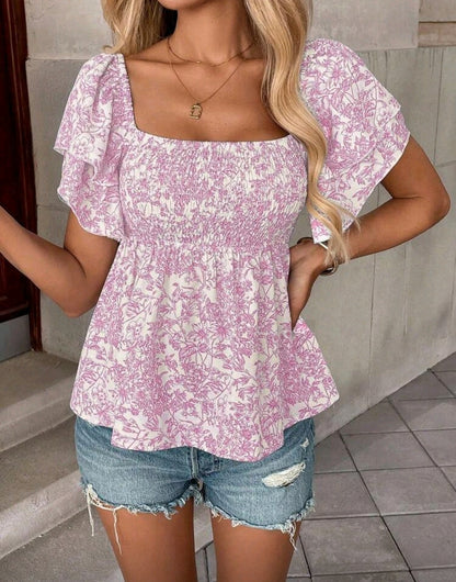 Floral Flutter Top